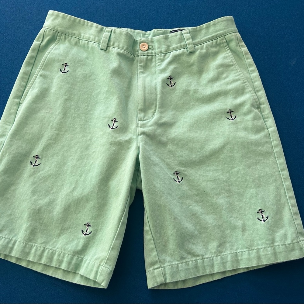 Vineyard Vines Light Green Anchor Print Men's Shorts